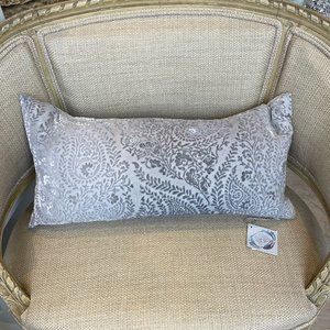 Silver Gray Henna Velvet Pillow by Kevin O'brien Studio